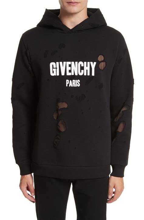 givenchy distressed shirt|Givenchy men's destroyed hoodie.